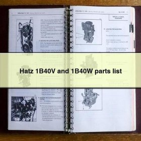 Ersatzteilliste für Hatz 1B40V und 1B40W