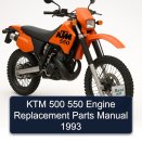 KTM 500 550 Engine Replacement Parts Manual 1993