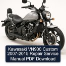 Kawasaki VN900 Custom 2007-2015 Repair Service Manual PDF Download