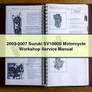2003-2007 Suzuki SV1000S Motorcycle Workshop Service Repair Manual