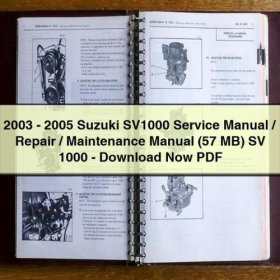 Suzuki SV1000 Servicehandbuch 2003 - 2005 (PDF)