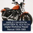 HARLEY DAVIDSON SPORTSER XL XLH XLCH Digital Workshop Repair Manual 1959-1969