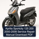 Aprilia Sportcity 125 200 2000-2008 Service Repair Manual Download PDF