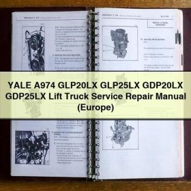 Yale Gabelstapler Service- und Reparaturhandbuch (Europa) A974 GLP20LX GLP25LX GDP20LX GDP25LX