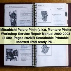 Mitsubishi Pajero Pinin (Montero Pinin) Werkstatt-Handbuch 2000-2003