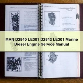 MAN D2840/D2842 LE301 Marine Dieselmotor Service- und Reparaturhandbuch