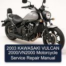 2003 KAWASAKI VULCAN 2000/VN2000 Motorcycle Service Repair Manual
