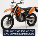 KTM 400 EXC 450 XC 530 EXC Owners Manual 2009