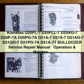 Komatsu D20/D21 Bulldozer: Service-, Reparatur- und Betriebs-/Wartungsanleitung