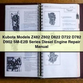 Kubota Modelle Z482, Z602, D622, D722, D782, D902 und SM-E2B Dieselmotor Reparaturhandbuch