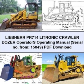 LIEBHERR PR714 Litronic Kettenbulldozer Bedienungsanleitung (ab Seriennummer 15049) PDF Download