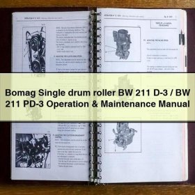 Bomag Einzylinderwalze BW 211 D-3/BW 211 PD-3 Betrieb & Wartungshandbuch