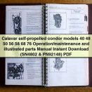 Calavar Condor Models 40 48 50 56 58 68 76 Self-Propelled Operation/Maintenance and Illustrated Parts Manual Instant Download PDF
