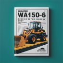 Komatsu WA150-6 Wheel Loader Service Shop Repair Manual
