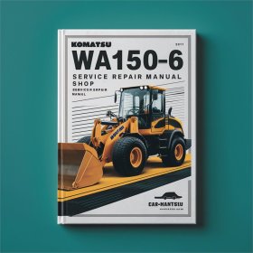 Komatsu WA150-6 Wheel Loader Service Shop Repair Manual