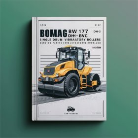 Bomag BW177 DH-3 BVC Single drum vibratory rollers Service Parts Catalogue Manual SN101581101001-101581101010