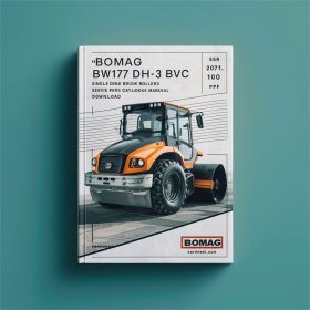Bomag BW177 DH-3 BVC Single drum vibratory rollers Service Parts Catalogue Manual SN101581101011-101581109999