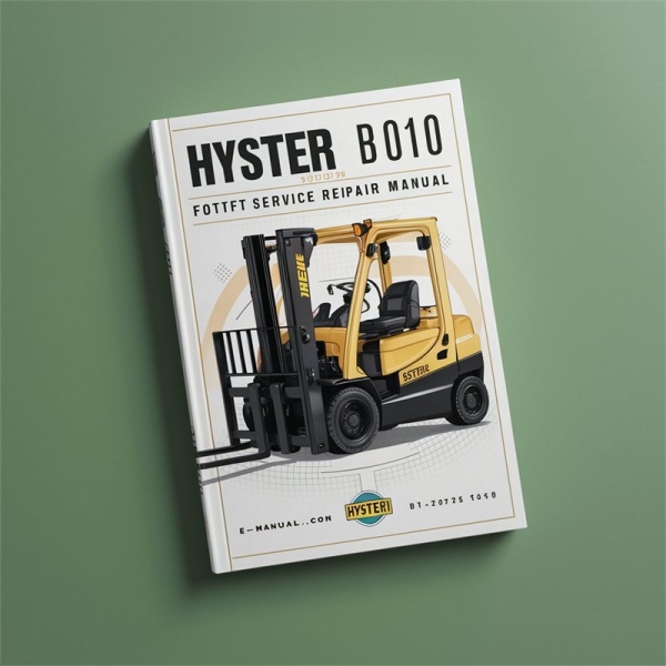 Hyster B010 (S1.75XL Europa) Gabelstapler Service- und Reparaturhandbuch