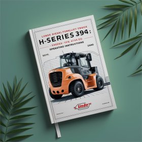 Linde Diesel Gabelstapler H-Serie Typ 394: Bedienungsanleitung (PDF Download)