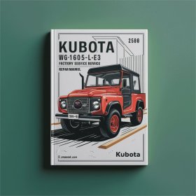 Kubota WG1605-L-E3 Motor: Werkstatthandbuch